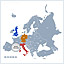 Interactive two-level Europe Map