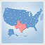 US Flash Map Silver SE