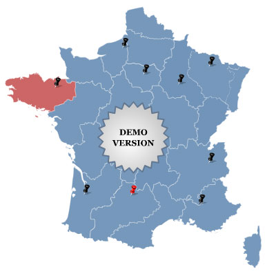 Click-and-Drag Map of France screenshot