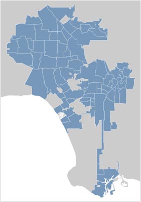 Los Angeles City Map Locator software