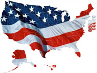 Screenshot of Patriotic USA Flash Map