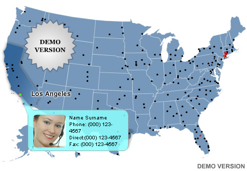 Zoom Map of USA screenshot