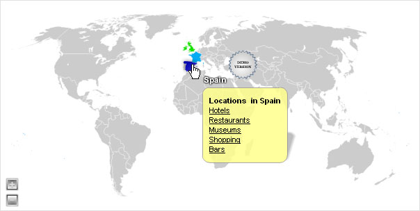 World, Worldwide, countries, states, map, locator, zoom, flash, interactive, maps, location, cities, navigation, javascript, aja