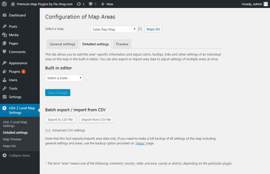 CSV Import Dialog