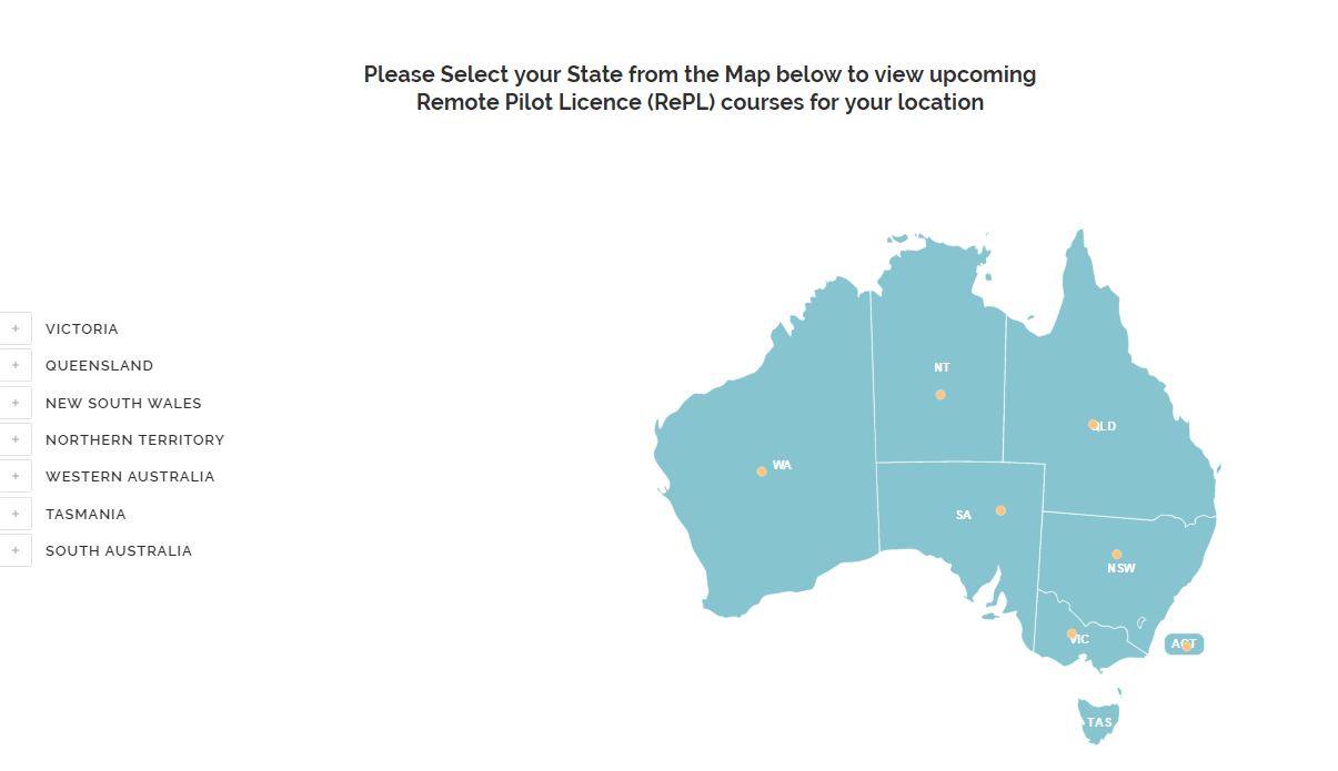 Australia interactive map helps young pilots