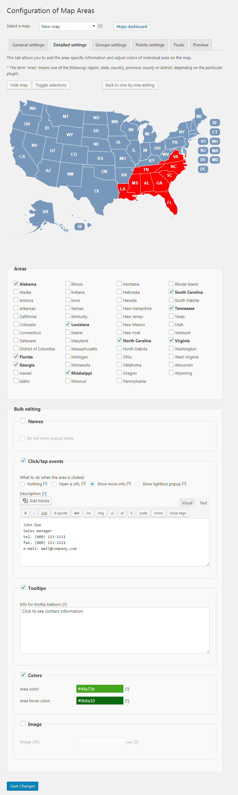 Editing batch settings