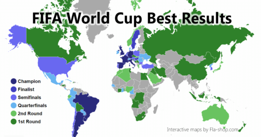 Creating Interactive Map of FIFA World Cup Best Results