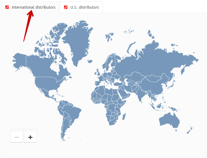 Tab with the World map