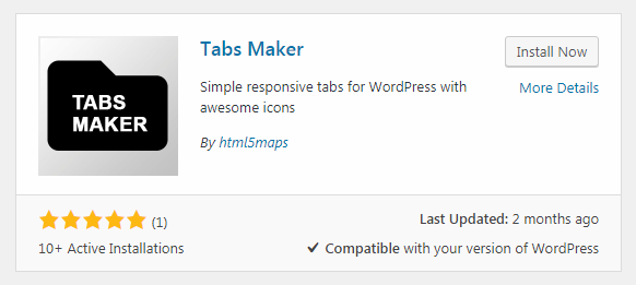 Tabs maker for WordPress