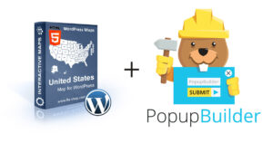 Integration of Interactive US Map with the Popup Builder plugin for displaying popups