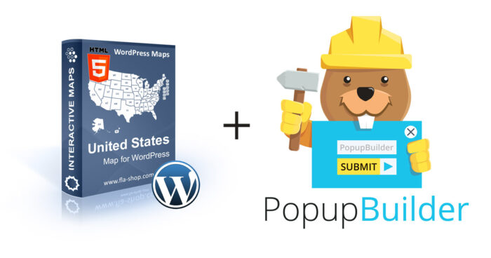Integration of Interactive US map with the Popup Builder plugin for displaying popups