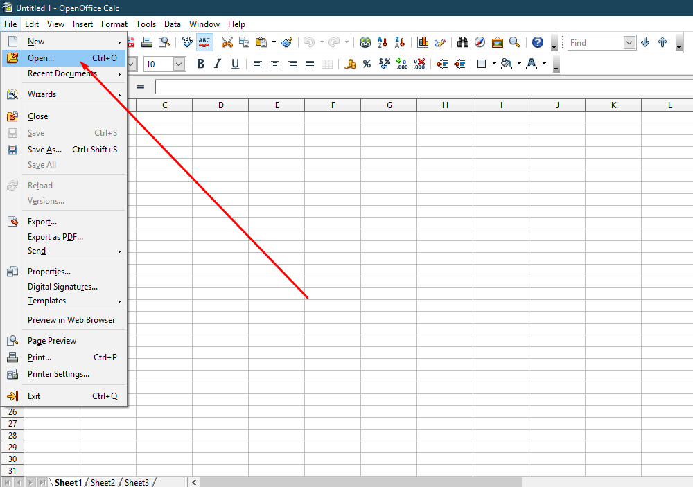 OpenOffice Calc