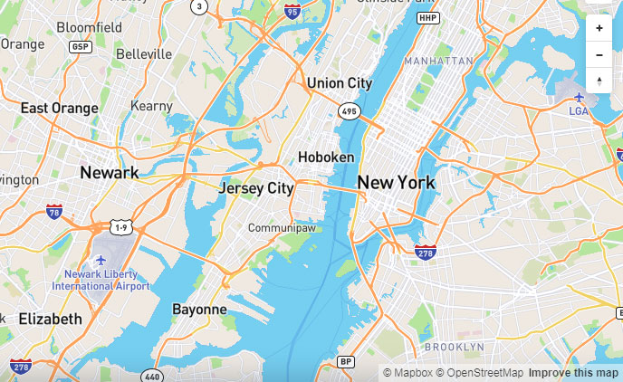 Screenshot of MapBox as an alternative to Google Maps