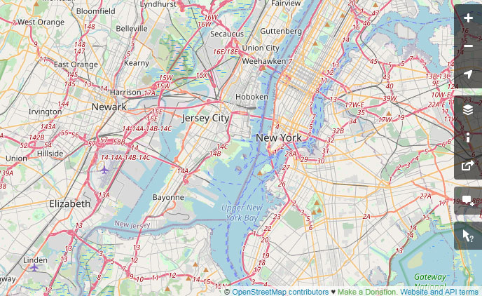 Screenshot of OpenStreetMap as an alternative to Google Maps