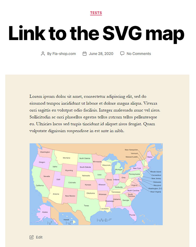 svg map on published page