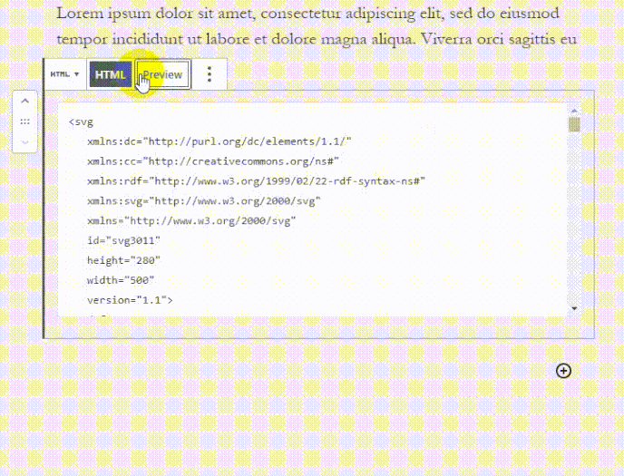inline code custom html