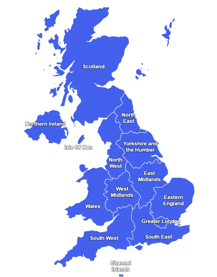 UK Regions Map