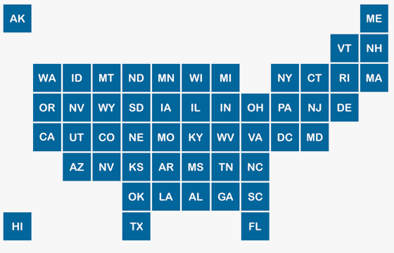 USA Tile Grid Map