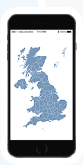 Responsive United Kingdom map on mobile