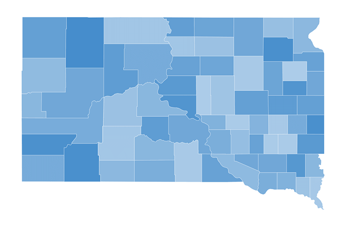 South Dakota Map