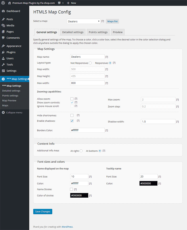 Basic settings tab