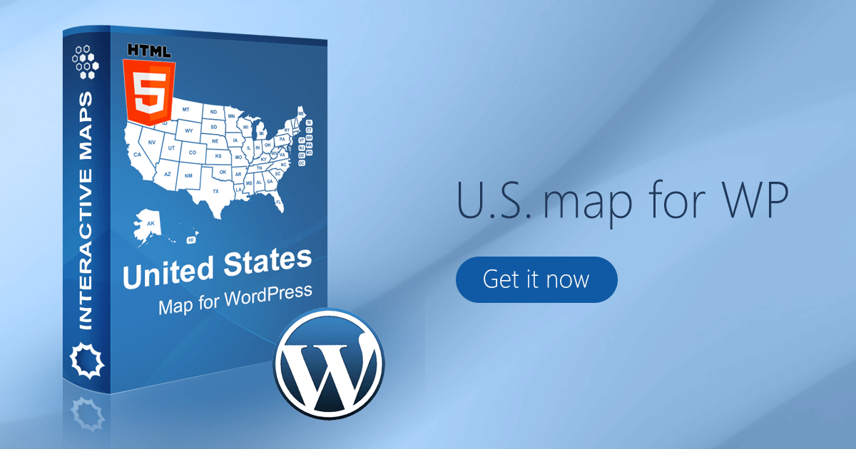 US Map for WordPress/HTML websites. Download now!