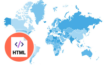 Clickable HTML World Map